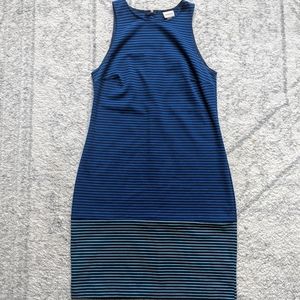 Racerback Dress in stripe color block